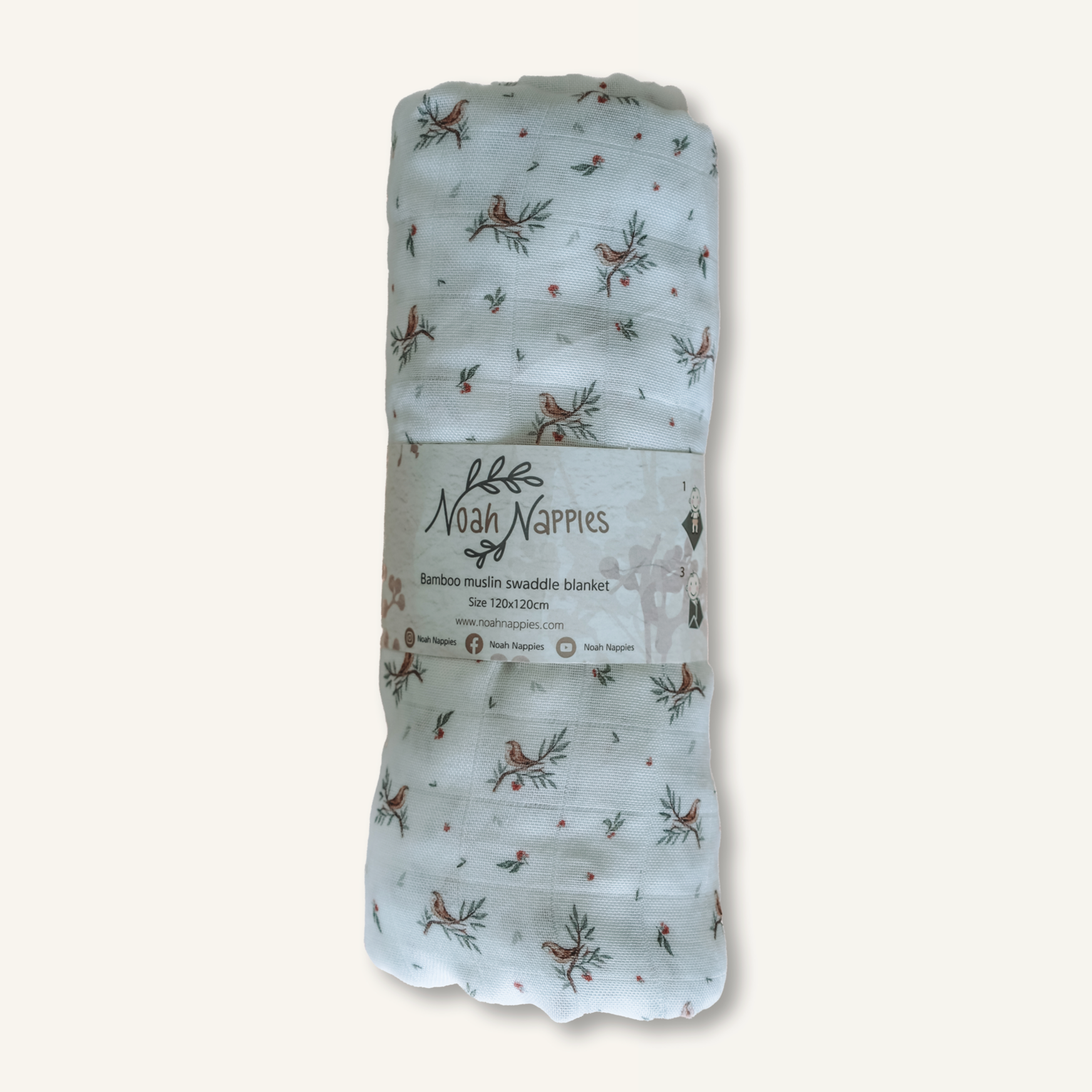 Breathable Bamboo Swaddle Lullaby Songbird