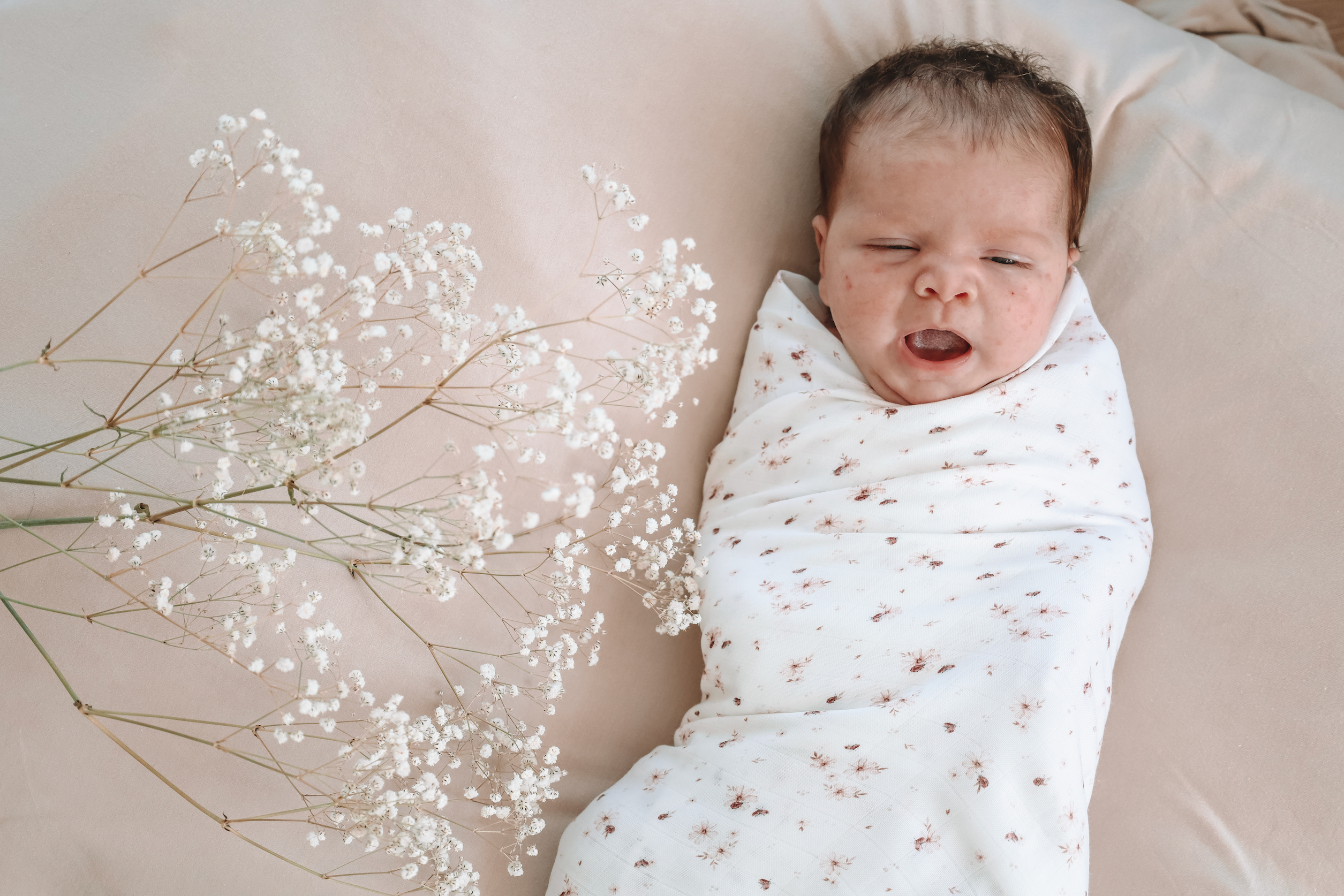 Breathable Bamboo Swaddle Cute Cosmos